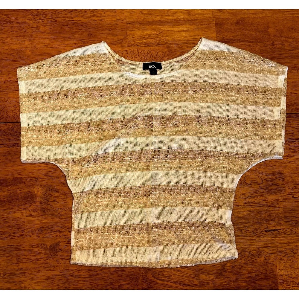 BCX Y2K striped knit top small‎